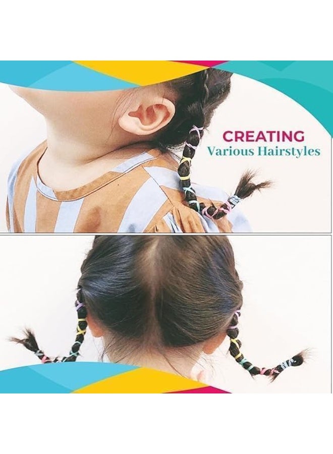 Imported colorful elastic hair ties for children and girls, 240 pieces, assorted colors - Image 3